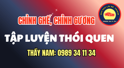 Chỉnh ghế gương khi học lái ô tô giúp người mới có tầm nhìn rõ, thao tác thuận lợi và giữ tư thế ổn định trước mỗi buổi thực hành. Xem Ngay!