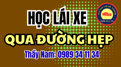 Học lái xe đường hẹp cần chú ý gì? Xem cách căn hai bên, giữ hướng và nhường xe ngược chiều khi thực hành an toàn cùng giáo viên. Thầy Nam