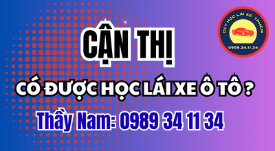 Học lái xe khi cận thị cần lưu ý gì? Xem tiêu chuẩn mắt hạng B, cách chuẩn bị kính, khám sức khỏe và trao đổi trước buổi tập. Thầy Nam