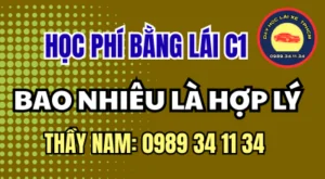 Học phí bằng C1 gồm chi phí đào tạo, hồ sơ, lệ phí sát hạch và khoản phát sinh. Xem cách kiểm tra báo giá, hợp đồng. Thầy Nam